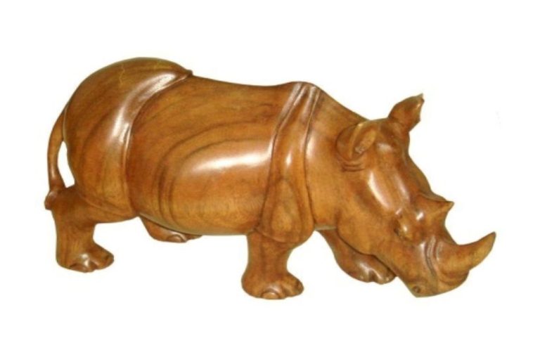 Handgefertigte afrikanische Nashornfigur aus Massivholz, traditionelle Deko im Afrika Shop Handgefertigte afrikanische Nashornfigur aus Massivholz, traditionelle Deko im Afrika Shop aus München kaufen