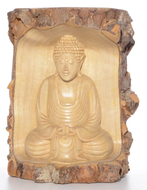 Buddha im Baumstamm Figur Handarbeit Bali Wohnaccessoires kaufen Buddha im Baumstamm Figur Handarbeit Bali Wohnaccessoires